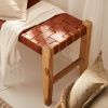 Hnědá kožená lavice Kave Home Calixta 120 cm -fv-interier-25