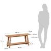 Teaková lavice Kave Home Safara 100 cm