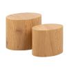 Přírodní set konferenčních stolků Alida 40/48 x 24,5/33 cm