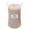 Velká vonná svíčka WoodWick, Vanilla & Sea Salt