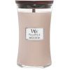Velká vonná svíčka WoodWick, Vanilla & Sea Salt