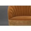 Okrově žluté sametové lounge křeslo DUTCHBONE Madison