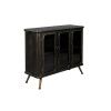 Černá kovová vintage komoda DUTCHBONE Denza 100 x 37 cm