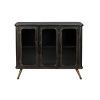 Černá kovová vintage komoda DUTCHBONE Denza 100 x 37 cm
