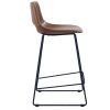 Koňakově hnědá koženková barová židle Kave Home Zahara 65 cm