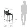 Černá pletená barová židle Kave Home Lambton 74 cm -fv-interier-25