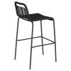 Černá pletená barová židle Kave Home Lambton 74 cm