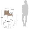 Béžová pletená barová židle Kave Home Lambton 74 cm