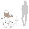 Béžová pletená barová židle Kave Home Lambton 62 cm