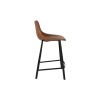 Hnědá vintage barová židle DUTCHBONE Franky 65 cm