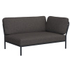 Šedý látkový rohový modul HOUE Level 140 x 95 cm, pravý