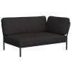 Tmavě šedý látkový rohový modul HOUE Level 140 x 95 cm, pravý