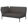 Šedý látkový rohový modul HOUE Level 140 x 95 cm, levý