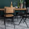 Kávově hnědá koženková jídelní židle DUTCHBONE Willow -fv-interier-25