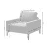 Hnědé látkové křeslo MESONICA Musso Tufted I