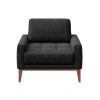 Antracitové látkové křeslo MESONICA Musso Tufted
