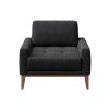 Antracitové látkové křeslo MESONICA Musso Tufted