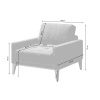 Antracitové látkové křeslo MESONICA Musso Tufted