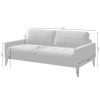 Šedá dvoumístná koženková pohovka MESONICA Musso Tufted 173 cm