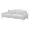 Hnědá třímístná látková pohovka MESONICA Musso Tufted I, 211 cm