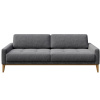 Tmavě šedá látková třímístná pohovka MESONICA Musso Tufted 211 cm