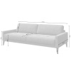 Béžová třímístná látková pohovka MESONICA Musso Tufted 211 cm