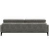 Šedá třímístná koženková pohovka MESONICA Musso Tufted 211 cm