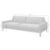 Šedá třímístná koženková pohovka MESONICA Musso Tufted 211 cm