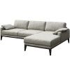 Šedá koženková rohová pohovka MESONICA Musso, pravá, 248 cm
