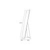 Bílé kovové stojací zrcadlo Housecraft Living Stand 148 cm