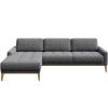 Tmavě šedá látková rohová pohovka MESONICA Musso Tufted I, levá, 248 cm