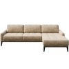 Béžová látková rohová pohovka MESONICA Musso Tufted, pravá, 248 cm