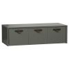 Zelená dřevěná lavice Erniest s úložným prostorem