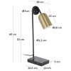 Zlatá kovová stolní lampa Kave Home Natsumi