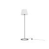 Bílá kovová stojací lampa Shadow