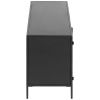 Černý kovový TV stolek Kave Home Shantay 150 x 35 cm