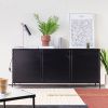 Černá kovová komoda Kave Home Shantay 160 x 35 cm -fv-interier-25