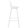 Bílá koženková barová židle Kave Home Brighter 65 cm