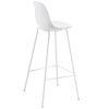 Bílá koženková barová židle Kave Home Brighter 65 cm