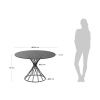 Černý skleněný jídelní stůl Kave Home Niut 120 cm