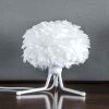 Bílé závěsné světlo Eos Micro z pravých husích per Ø 22 cm -fv-interier-25