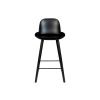 Černá plastová barová židle ZUIVER ALBERT KUIP ALL BLACK 66 cm