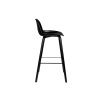 Černá plastová barová židle ZUIVER ALBERT KUIP ALL BLACK 76 cm