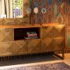 Zlatý mangový TV stolek DUTCHBONE VOLAN 135 x 40 cm -fv-interier-25