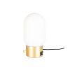 Bílo zlatá skleněná stolní lampa ZUIVER URBAN