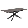 Šedý keramický rozkládací jídelní stůl Kave Home Atminda 160/210 x 90 cm