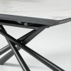 Bílý skleněný rozkládací jídelní stůl Kave Home Theone s mramorovým dekorem 160-210 x 90 cm -fv-interier-25