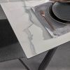 Bílý skleněný rozkládací jídelní stůl Kave Home Theone s mramorovým dekorem 160-210 x 90 cm -fv-interier-25