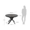 Černý keramický rozkládací jídelní stůl Kave Home Vashti 120 - 160 cm