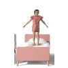 Růžová lakovaná postel Vipack Billy 90 x 200 cm
